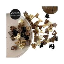 Clipes De Cabelo Coloridos Antiderrapantes Em Bege Café, Pacote Misto De 10, 20, 30 Peças, Clips De