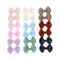 Clipes De Cabelo Coloridos Com Laço Bordado De 2,7 Polegadas, 10 Peças Para Mulheres E Meninas,