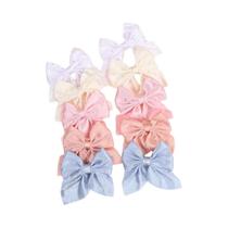 Clipes De Cabelo Com Laço De Strass Multicoloridos 10 Peças, Grampos De Cabelo De Veludo Para Bebês Clipes De Cabelo Com Laço De Strass Multicoloridos 10 Peças, Grampos De Cabelo De Veludo Para Bebês