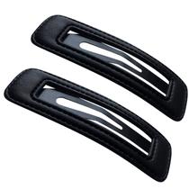 Clipes de cabelo DAONACO Leather Snap Clips Metal BB Clips, pacote com 2