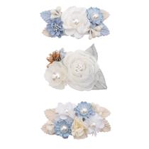 Clipes de cabelo de flores BFNAA Girl Baby Girl, conjunto de 3 peças de jacaré