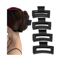 Clipes De Cabelo De Plástico Fosco Antiderrapante Para Mulheres E Meninas, 4 Peças, Acessórios De Clipes De Cabelo De Plástico Fosco Antiderrapante Para Mulheres E Meninas, 4 Peças, Acessórios De