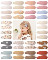 Clipes de cabelo doboi 40 peças com estampa floral infantil antiderrapante