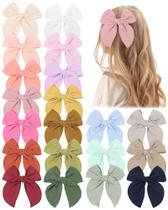 Clipes de cabelo Doboi, 5,5", laços para bebês e meninas, 20 peças de algodão musselina