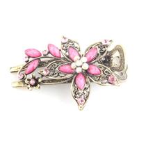 Clipes de cabelo e presilhas Beavorty Emerald Flower Women Pink