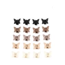 Clipes De Cabelo Em Forma De Borboleta Antiderrapantes De Cor Natural 1 Polegada Matte Pequenos