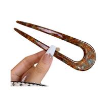 Clipes De Cabelo Em Forma De U De Acetato Acrílico Para Mulheres E Meninas, Acessórios De Cabelo