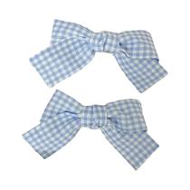 Clipes De Cabelo Em Tecido Xadrez Fofos 2PCS Clipes De Bico De Pato Para Franja Lateral Para