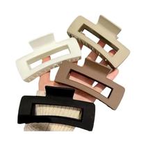 Clipes De Cabelo Femininos Grandes Em Cores Sólidas Conjunto De 4 Peças Acessórios De Cabelo Em