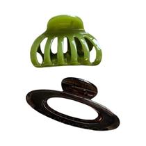 Clipes De Cabelo Geométricos Vintage Em Forma De Abóbora Verde 2pcs Elegantes Presilhas Para Coque Clipes De Cabelo Geométricos Vintage Em Forma De Abóbora Verde 2pcs Elegantes Presilhas Para Coque