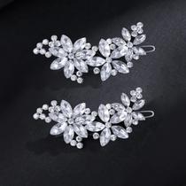 Clipes de cabelo Goledwedy Crystal Flower Bridal (2 pacotes) Rhinestone Clipes de cabelo Goledwedy Crystal Flower Bridal (2 pacotes) Rhinestone