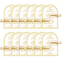 Clipes de cabelo Jelyne No Bend No Crease Gold Glitter 24 unidades Clipes de cabelo Jelyne No Bend No Crease Gold Glitter 24 unidades