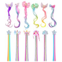Clipes de cabelo Little World 12 peças Rainbow Unicorn Kids