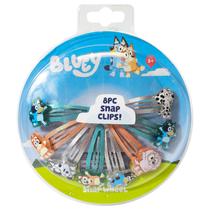 Clipes de cabelo LUV HER Bluey para meninas Snap Clips, pacote com 8 ou mais de 3 anos