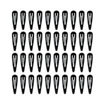 Clipes De Cabelo Metálicos Pretos De 2 Polegadas, Pacote Com 40 Unidades Para Mulheres, Acessórios