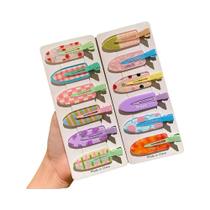 Clipes De Cabelo Multicoloridos Em Pacote Com 12 Unidades Para Meninas, Clipes Tipo Bico De Pato