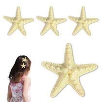 Clipes de cabelo OBTANIM Starfish Resin Beach Sea para mulheres, 4 peças Clipes de cabelo OBTANIM Starfish Resin Beach Sea para mulheres, 4 peças