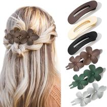 Clipes de cabelo Oeusnael Flat Lay Claw, 6 peças para cabelos grossos, finos e encaracolados Clipes de cabelo Oeusnael Flat Lay Claw, 6 peças para cabelos grossos, finos e encaracolados