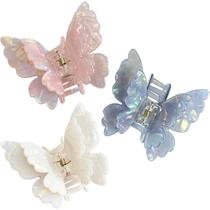 Clipes de cabelo PandaPetals Butterfly, 6,6 cm, tamanho médio, pacote com 3 mulheres Clipes de cabelo PandaPetals Butterfly, 6,6 cm, tamanho médio, pacote com 3 mulheres