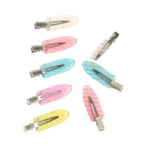 Clipes De Cabelo Sem Costura Em Acetato Rosa, Lindos Clipes De Acrílico Em Forma De Pata De Pato,