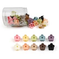 Clipes de cabelo TEBIEKOY 40 unidades de flores pequenas coloridas para meninas