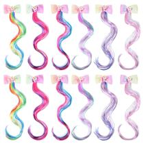 Clipes de cabelo Unicorn MTLEE Princess Curly Hair Extensions x12 Clipes de cabelo Unicorn MTLEE Princess Curly Hair Extensions x12