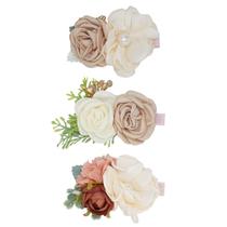 Clipes de cabelo WNYUJOY 3 peças de jacaré floral para recém-nascidos Clipes de cabelo WNYUJOY 3 peças de jacaré floral para recém-nascidos