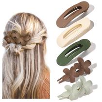 Clipes de cabelo Yanibest Flat Lay Claw para todos os tipos de cabelo, 5 unidades