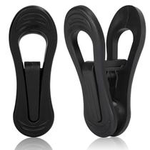 Clipes de cabide de plástico preto de tinfol, 24 peças para cabides de roupas Clipes de cabide de plástico preto de tinfol, 24 peças para cabides de roupas