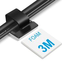 Clipes de cabo adesivos TidyHelper Black (45 PCS) para gerenciamento de cabos