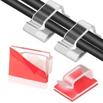 Clipes de cabo adesivos TidyHelper Clear (45 unidades) para 0,26 polegadas