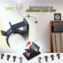 Clipes de cabo ajustáveis autoadesivos prendedores de clipe de gerenciamento de cabos