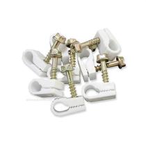 Clipes de cabo coaxiais STEREN Grip-Clip White, pacote com 200 Clipes de cabo coaxiais STEREN Grip-Clip White, pacote com 200