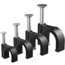 Clipes de cabo Easytle Black 400 unidades para gerenciamento de cabos Clipes de cabo Easytle Black 400 unidades para gerenciamento de cabos