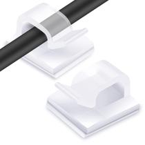 Clipes de cabo KGROTE Outdoor Wire Clips Adesivo 60 unidades transparentes