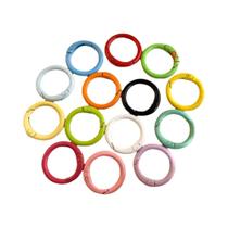 Clipes De Chaveiro Em Forma De O Cor Macaron 2.4cm Com Fecho De Mola Abertável Para DIY E Conectores