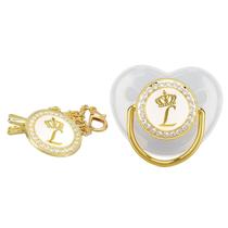 Clipes de chupeta Focket Baby Girl Rhinestone 26 Letter