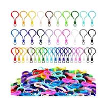Clipes De Cordão De Plástico Coloridos 50pcs Mistos Para DIY Chaveiro