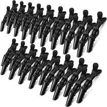 Clipes de corte de cabelo MTLEE Alligator Wide Teeth x80 Black Clipes de corte de cabelo MTLEE Alligator Wide Teeth x80 Black