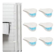 Clipes de cortina de chuveiro Vaszu Magnetic Silicone, 6 pacotes