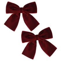Clipes de fita de veludo vermelho Aileam Hair Bows para mulheres e meninas Clipes de fita de veludo vermelho Aileam Hair Bows para mulheres e meninas
