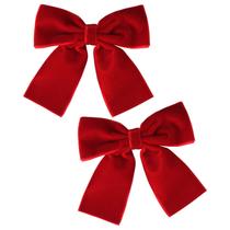 Clipes de fita de veludo vermelho Aileam Hair Bows para mulheres e meninas