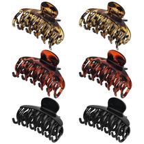 Clipes de garra de cabelo DEEKA Double Row Teeth 6 peças para mulheres Clipes de garra de cabelo DEEKA Double Row Teeth 6 peças para mulheres