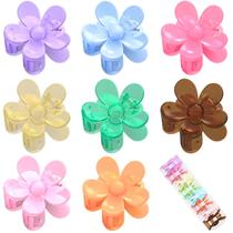 Clipes de garra de cabelo MAJOMI Flower, 8 peças, antiderrapantes para mulheres e meninas Clipes de garra de cabelo MAJOMI Flower, 8 peças, antiderrapantes para mulheres e meninas