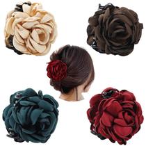Clipes de garras de cabelo Dizila Solid Rose Floral Flower, pacote com 4 Clipes de garras de cabelo Dizila Solid Rose Floral Flower, pacote com 4