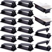 Clipes de gerenciamento de cabos BQTQ, pacote com 75, autoadesivos pretos