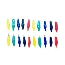 Clipes De Jacaré Pretos E Vermelhos De 1,4 Polegadas, 20 Peças, Grampos De Teste Elétrico Com Capa