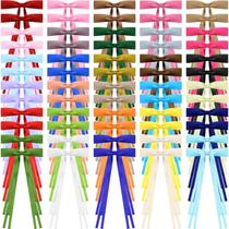 Clipes de laço de cabelo Mimorou Ribbon Bowknot Satin Tassel x60