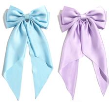 Clipes de laço de cabelo SUSULU Blue para mulheres lilás com cauda longa Clipes de laço de cabelo SUSULU Blue para mulheres lilás com cauda longa