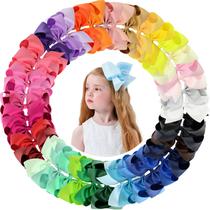 Clipes de laços de cabelo YHXX YLEN 40 unidades de 15 cm para meninas Clipes de laços de cabelo YHXX YLEN 40 unidades de 15 cm para meninas